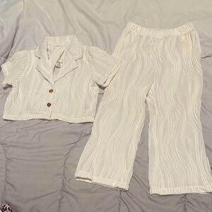 SHEIN Cream Textured Outfit